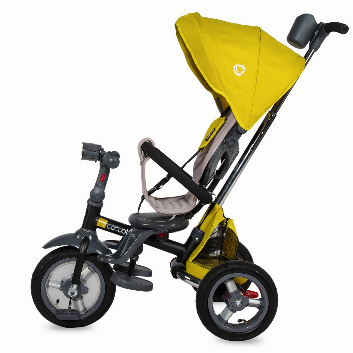 Tricicleta multifunctionala 4in1 cu sezut reversibil Coccolle Velo Air Mustar - gogobaby.ro