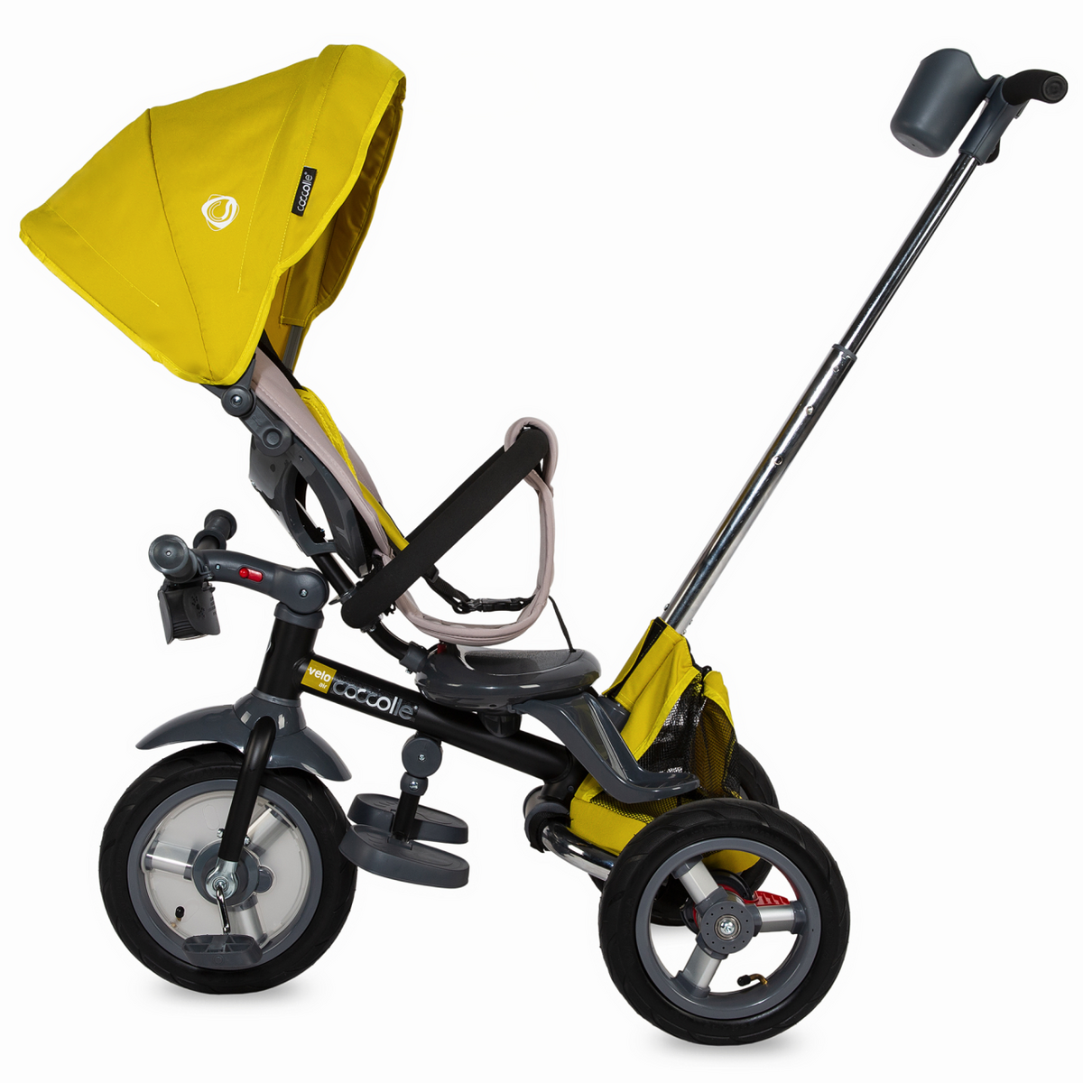 Tricicleta multifunctionala 4in1 cu sezut reversibil Coccolle Velo Air Mustar - gogobaby.ro