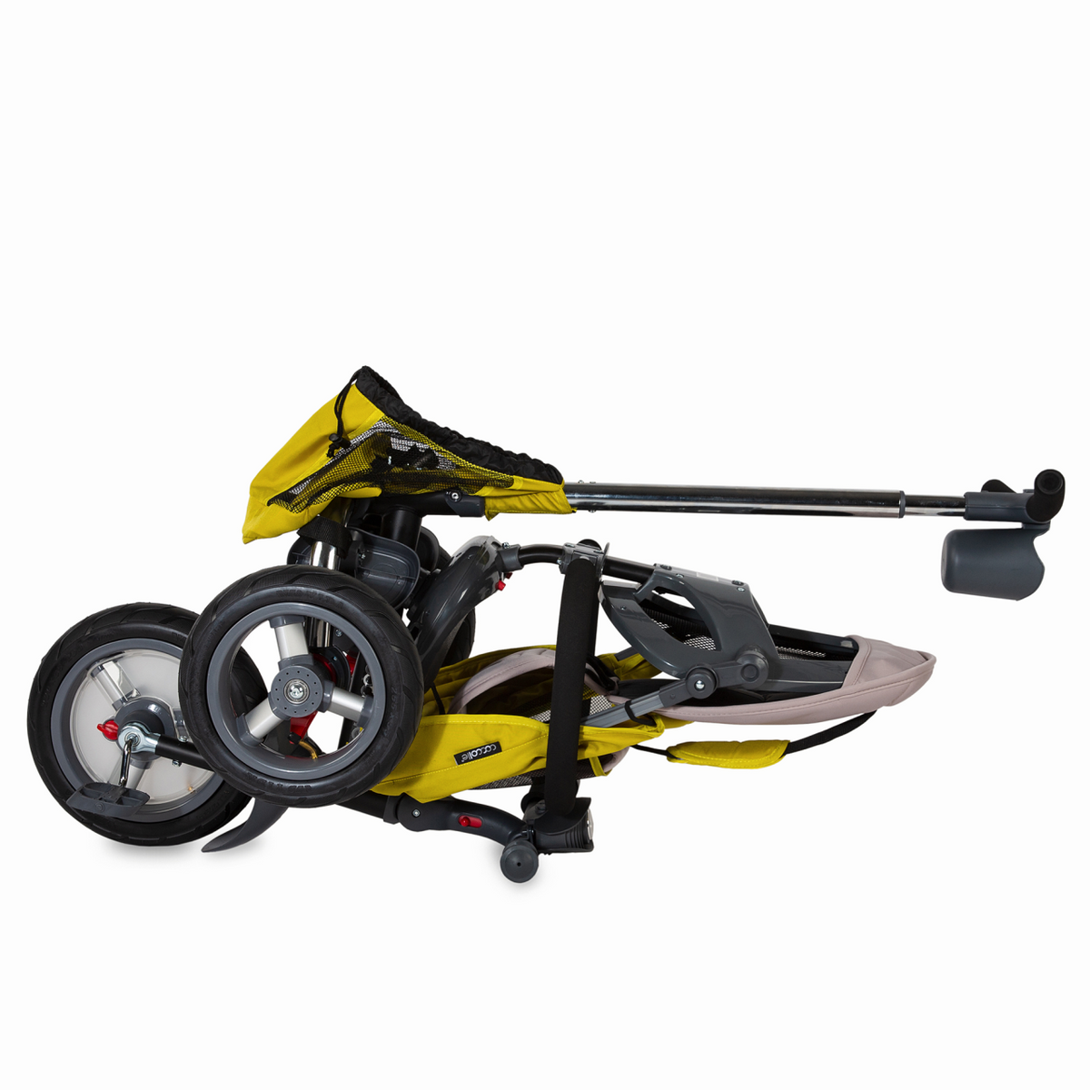 Tricicleta multifunctionala 4in1 cu sezut reversibil Coccolle Velo Air Mustar - gogobaby.ro