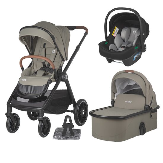 Sistem modular 3in1 Coccolle Aspen Sang beige + Scoica auto Coccolle Knox Greystone - gogobaby.ro