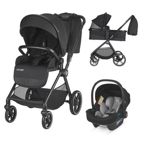 Carucior modular 3in1 Coccolle Lissia Anthracite+Scoica auto iSize Coccolle Knox Greystone - gogobaby.ro