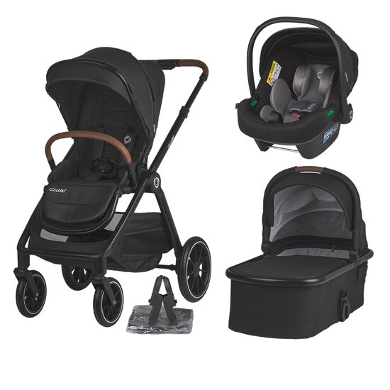 Sistem modular 3in1 Coccolle Aspen Jet Black + Scoica Coccolle Knox Anthracite - gogobaby.ro