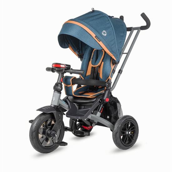 Tricicleta multifunctionala Coccolle Pianti True Blue - gogobaby.ro