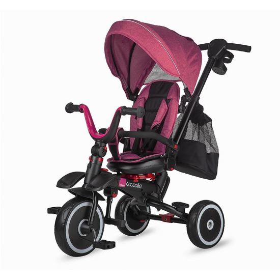 Tricicleta multifunctionala pliabila Coccolle Vispo Magenta - gogobaby.ro