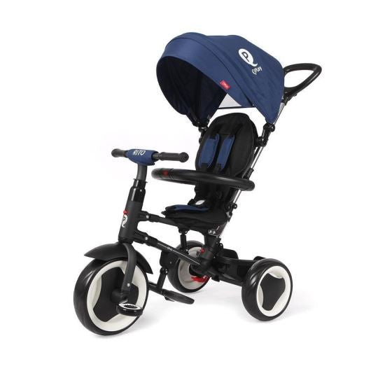 Tricicleta pliabila pentru copii QPlay Rito Albastru inchis - gogobaby.ro