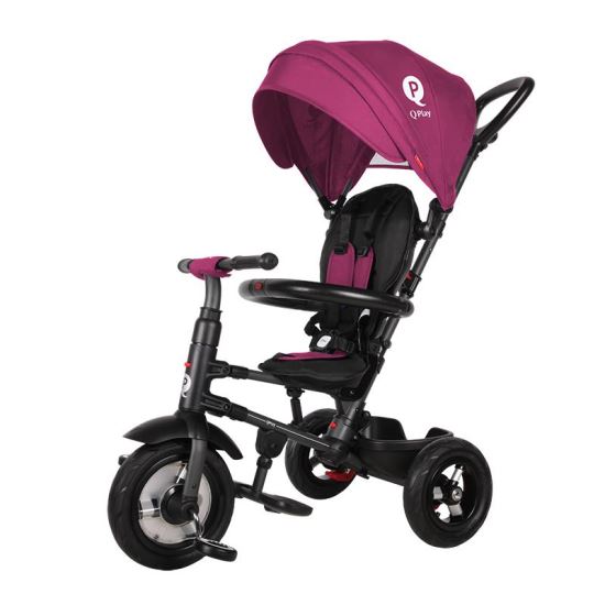Tricicleta cu roti de cauciuc Qplay Rito Rubber Violet - gogobaby.ro