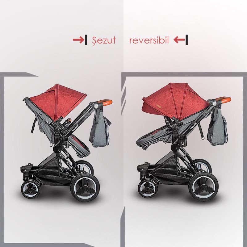 Carucior transformabil 3in1 Coccolle Ambra Safari Beige - gogobaby.ro