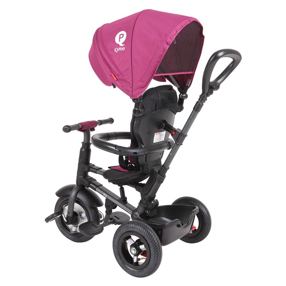 Tricicleta cu roti de cauciuc Qplay Rito Rubber Violet - gogobaby.ro
