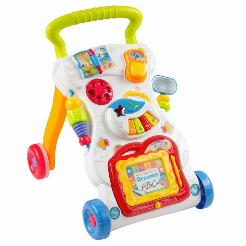 Antepremergator, Baby Mix, Educational cu sunete si lumini, Cu panou detasabil, Cu mini pian - gogobaby.ro