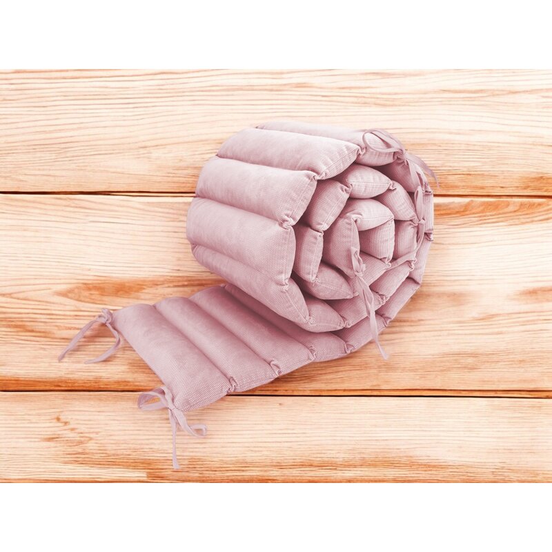 Aparatoare pentru patut, MimiNu, Tip panou, Pentru patut, Lungime 180 cm, Din catifea, Raspberry - gogobaby.ro