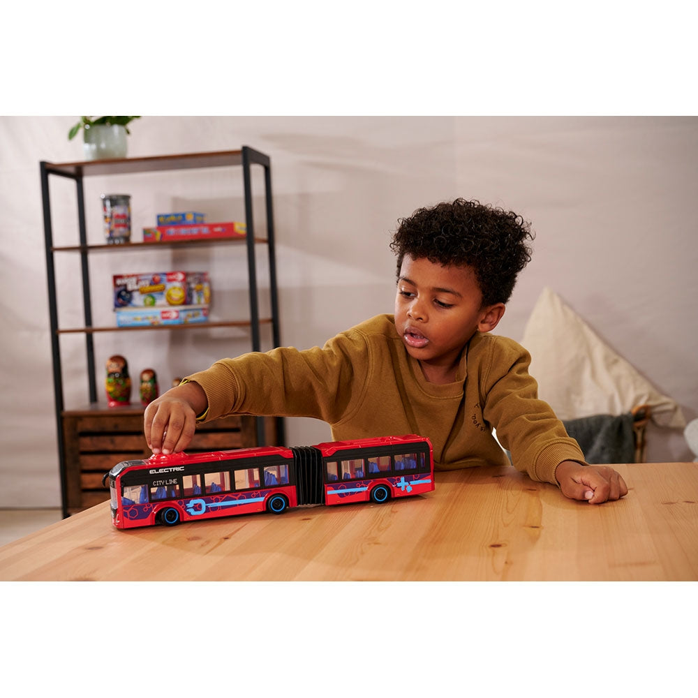 Autobuz Dickie Toys Volvo City Bus 40 cm rosu - gogobaby.ro