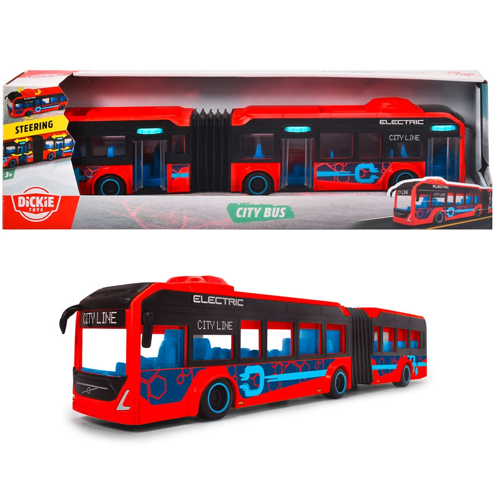 Autobuz Dickie Toys Volvo City Bus 40 cm rosu - gogobaby.ro
