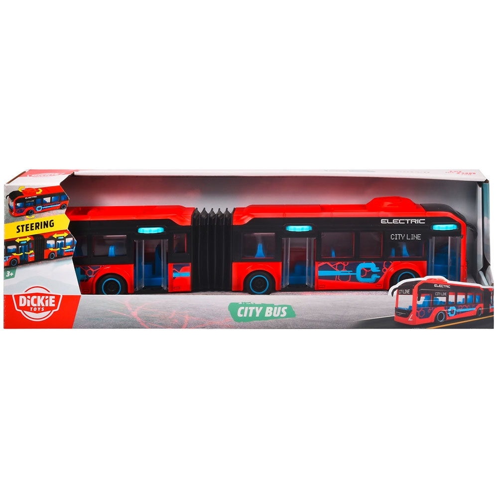 Autobuz Dickie Toys Volvo City Bus 40 cm rosu - gogobaby.ro