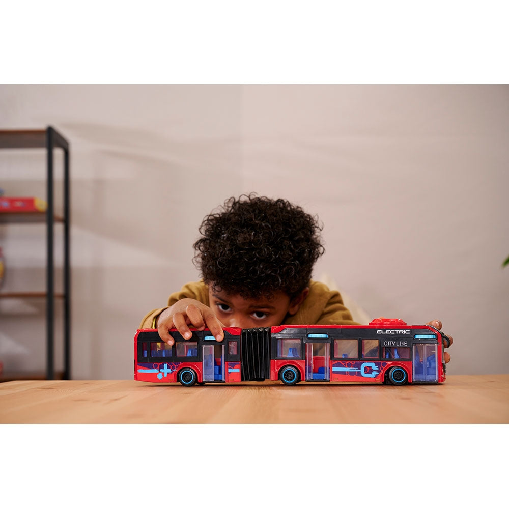 Autobuz Dickie Toys Volvo City Bus 40 cm rosu - gogobaby.ro