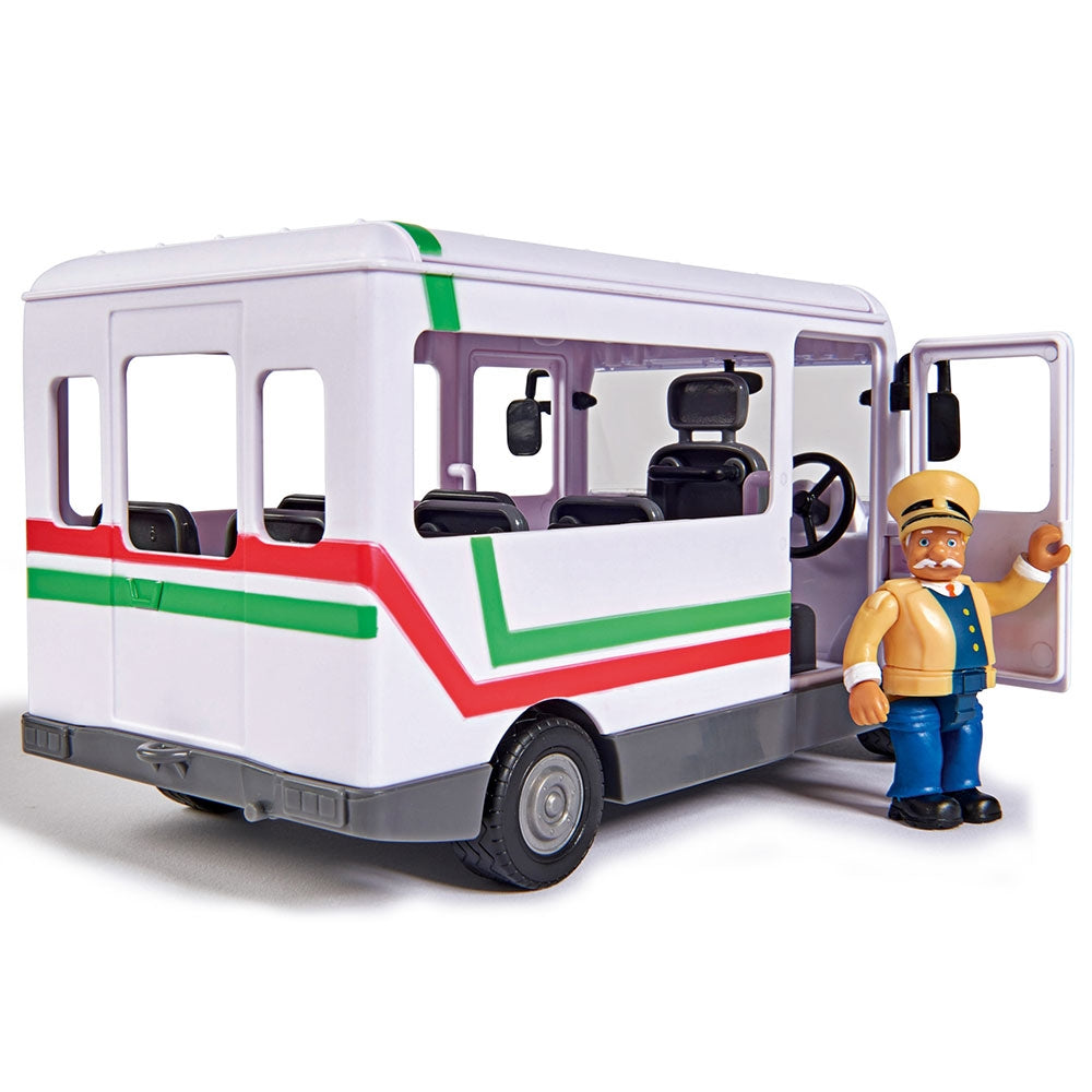 Autobuz Simba Fireman Sam Trevors Bus cu figurina si accesorii - gogobaby.ro