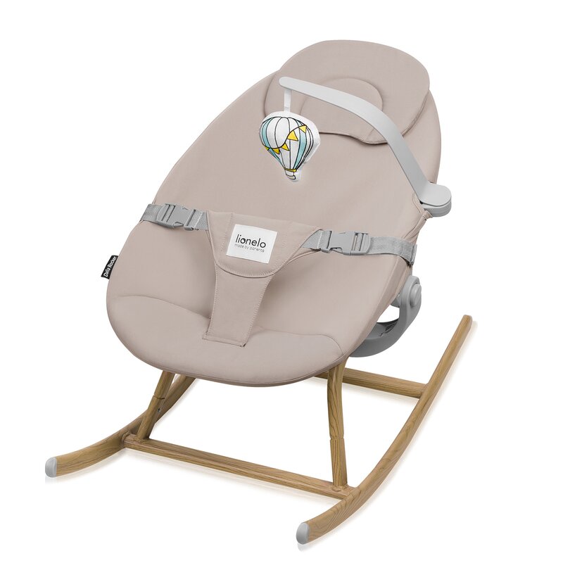 Balansoar, Lionelo, Dalia, Inaltime reglabila in 2 pozitii, Cu husa detasabila, Bara de jucarii, Pana la 9 kg, Usor, 3.2 kg, Bej - gogobaby.ro
