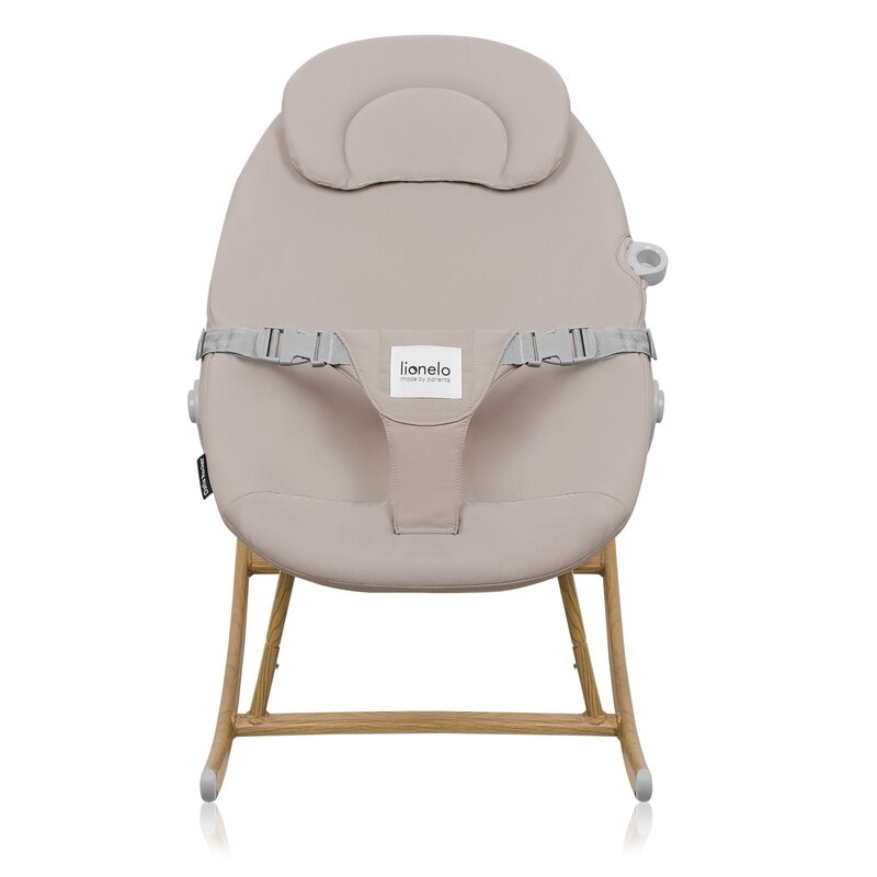 Balansoar, Lionelo, Dalia, Inaltime reglabila in 2 pozitii, Cu husa detasabila, Bara de jucarii, Pana la 9 kg, Usor, 3.2 kg, Bej - gogobaby.ro