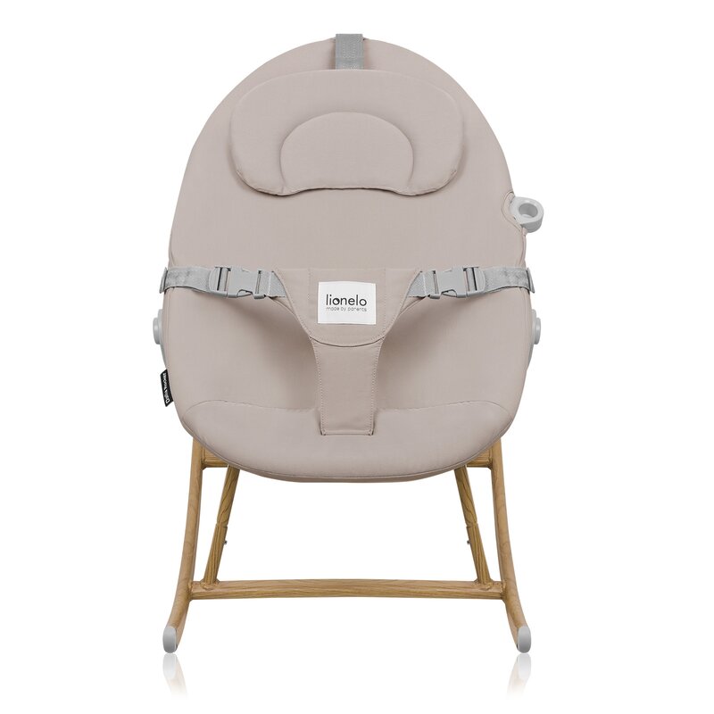 Balansoar, Lionelo, Dalia, Inaltime reglabila in 2 pozitii, Cu husa detasabila, Bara de jucarii, Pana la 9 kg, Usor, 3.2 kg, Bej - gogobaby.ro