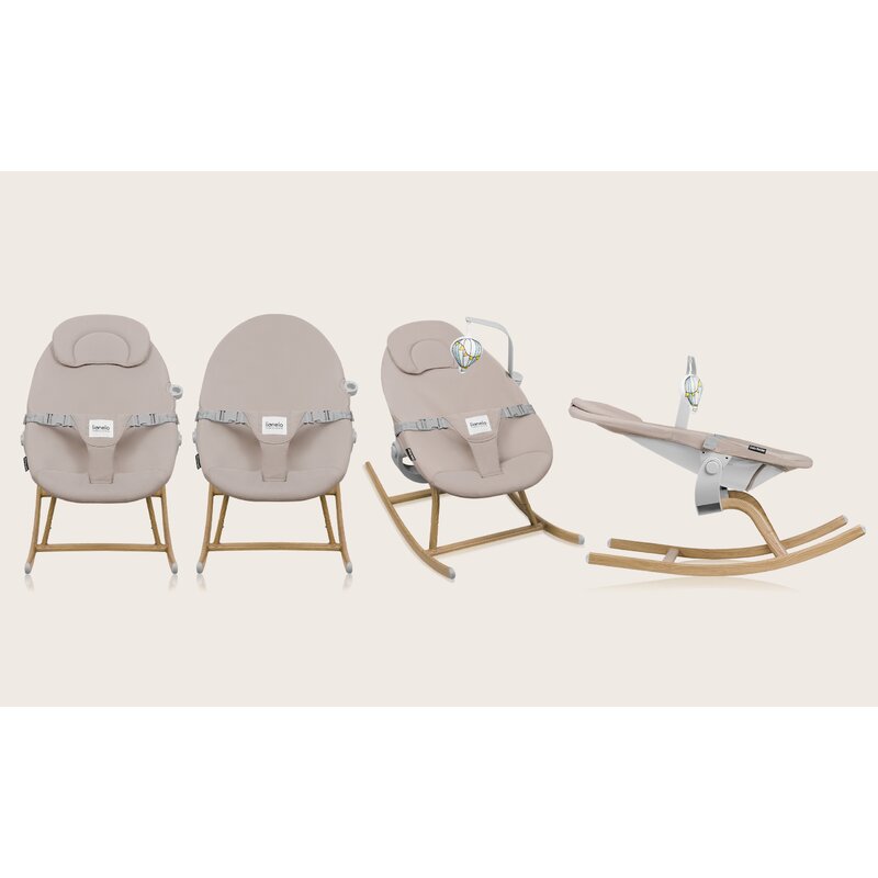 Balansoar, Lionelo, Dalia, Inaltime reglabila in 2 pozitii, Cu husa detasabila, Bara de jucarii, Pana la 9 kg, Usor, 3.2 kg, Bej - gogobaby.ro