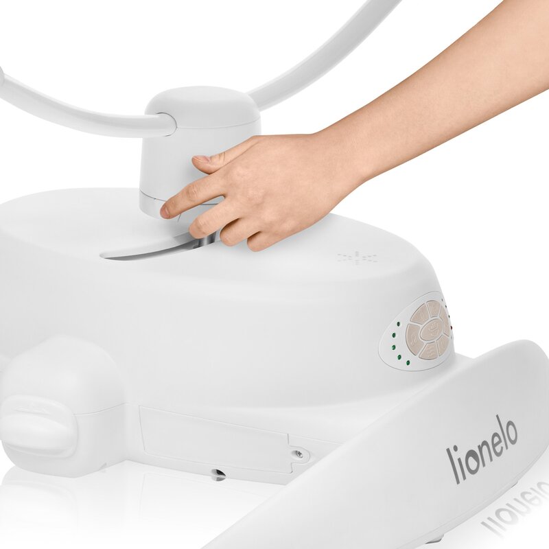 Balansoar, Lionelo, Mell, 2 in 1, Rotire 360 grade, Electric, Cu 3 moduri de leganare, Cu 5 trepte de viteza, Cu 3 pozitii de inclinare, Cu timer, 12 melodii si 2 sunete ale naturii, Pana la 9 kg, Bej - gogobaby.ro
