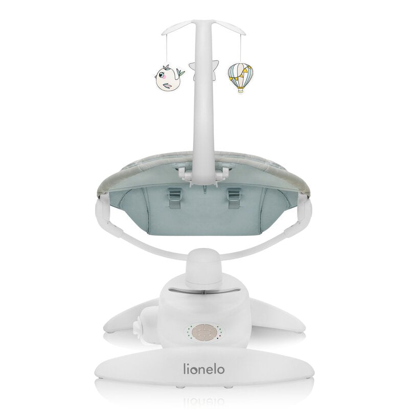Balansoar, Lionelo, Mell, 2 in 1, Rotire 360 grade, Electric, Cu 3 moduri de leganare, Cu 5 trepte de viteza, Cu 3 pozitii de inclinare, Cu timer, 12 melodii si 2 sunete ale naturii, Pana la 9 kg, Bej - gogobaby.ro