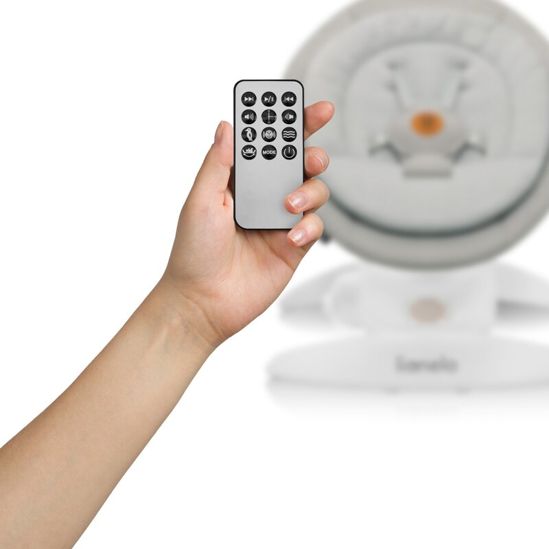 Balansoar, Lionelo, Mell, 2 in 1, Rotire 360 grade, Electric, Cu 3 moduri de leganare, Cu 5 trepte de viteza, Cu 3 pozitii de inclinare, Cu timer, 12 melodii si 2 sunete ale naturii, Pana la 9 kg, Bej - gogobaby.ro