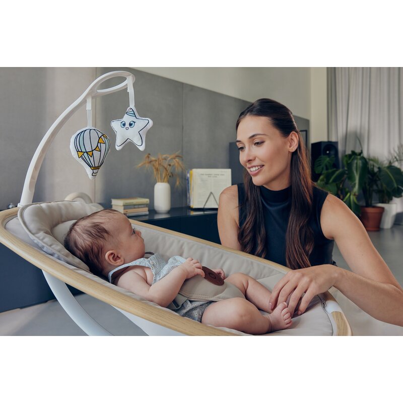 Balansoar si sezlong, Lionelo, Olivia, 2 in 1, Electric, Cu leganare 3D, 5 moduri de balansare in mai multe directii, Cu 13 melodii, Scaun pivotant la 180 grade, Reglabil, Cu arcada jucarii, Bej - gogobaby.ro