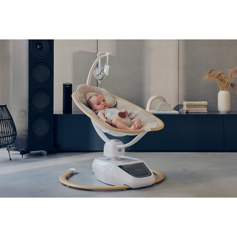 Balansoar si sezlong, Lionelo, Olivia, 2 in 1, Electric, Cu leganare 3D, 5 moduri de balansare in mai multe directii, Cu 13 melodii, Scaun pivotant la 180 grade, Reglabil, Cu arcada jucarii, Bej - gogobaby.ro