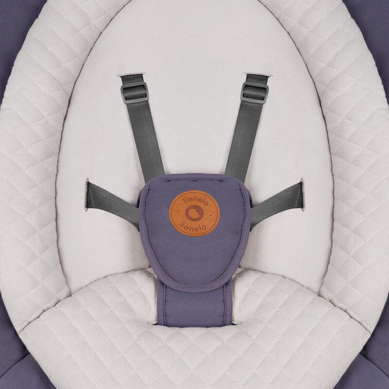 Balansoar si sezlong, Lionelo, Ralf, 2 in 1, Electric, Cu telecomanda si cablu USB, Cu miscare laterala de balansare si 5 niveluri diferite de viteza, Cu 12 melodii, Gri Grafit, Resigilat