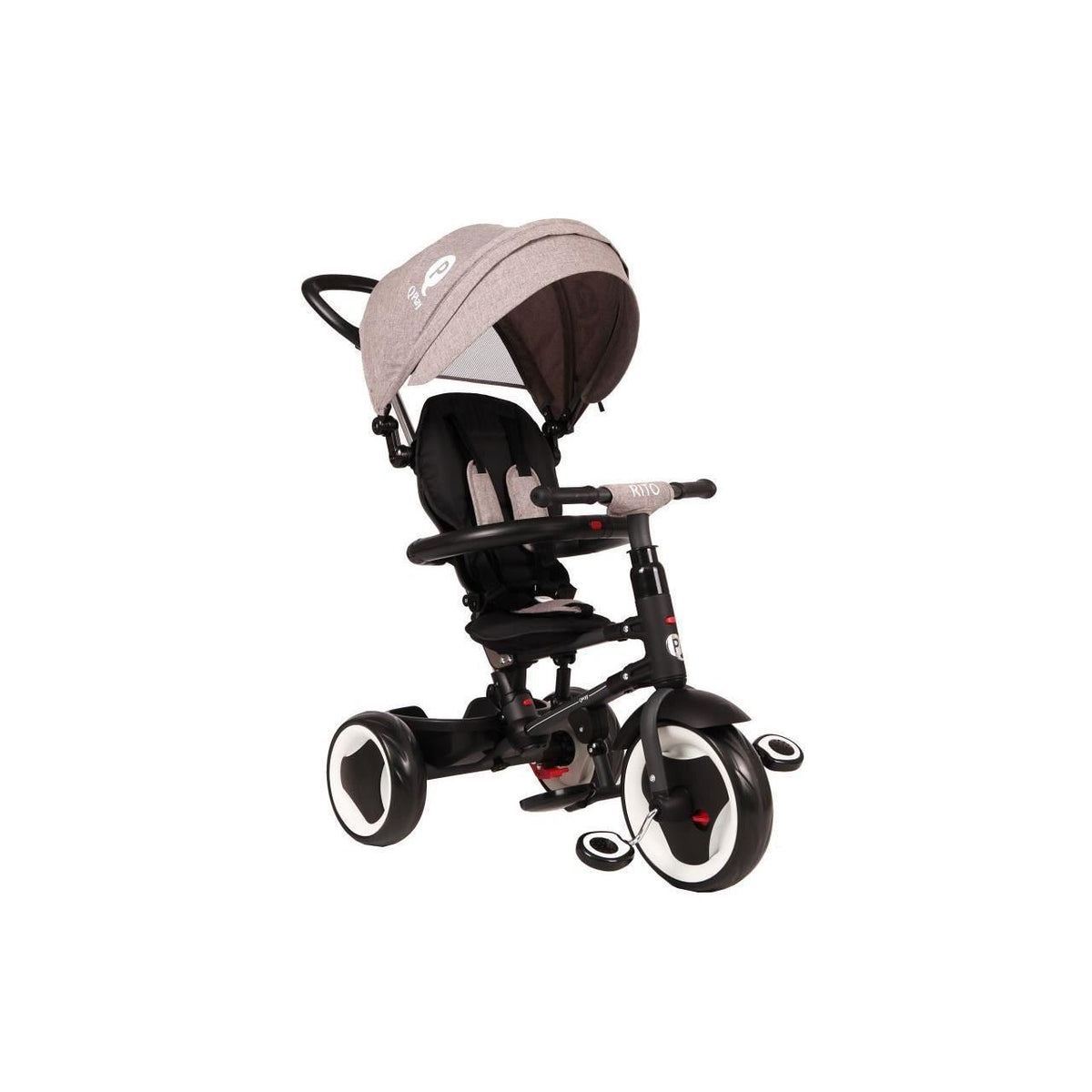 Tricicleta pliabila pentru copii QPlay Rito Gri - gogobaby.ro