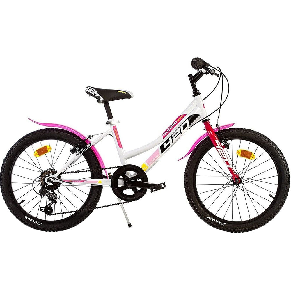 Bicicleta copii Dino Bikes 20' MTB fete Sport alb cu 6 viteze - gogobaby.ro