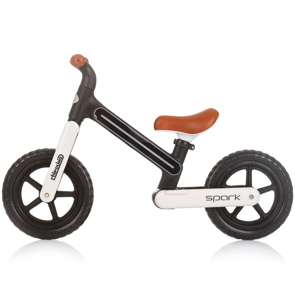 Bicicleta fara pedale Chipolino Spark black white - gogobaby.ro