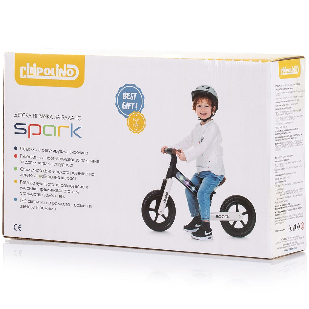 Bicicleta fara pedale Chipolino Spark blue - gogobaby.ro