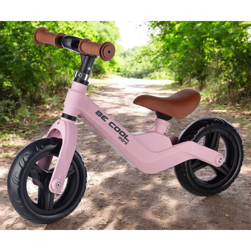 Bicicleta fara pedale, FreeON, Be Cool Mini, Cu ghidon si sa reglabile, Roti din EVA, Pana in 30 Kg, Roti 8 inch, 12 luni+, Roz - gogobaby.ro