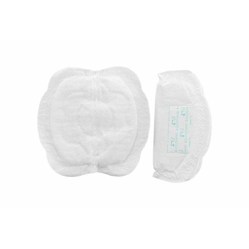 Tampoane pentru san, Bocioland, Set 100 bucati, Ambalate individual, Cu banda adeziva pentru o fixare usoara - gogobaby.ro