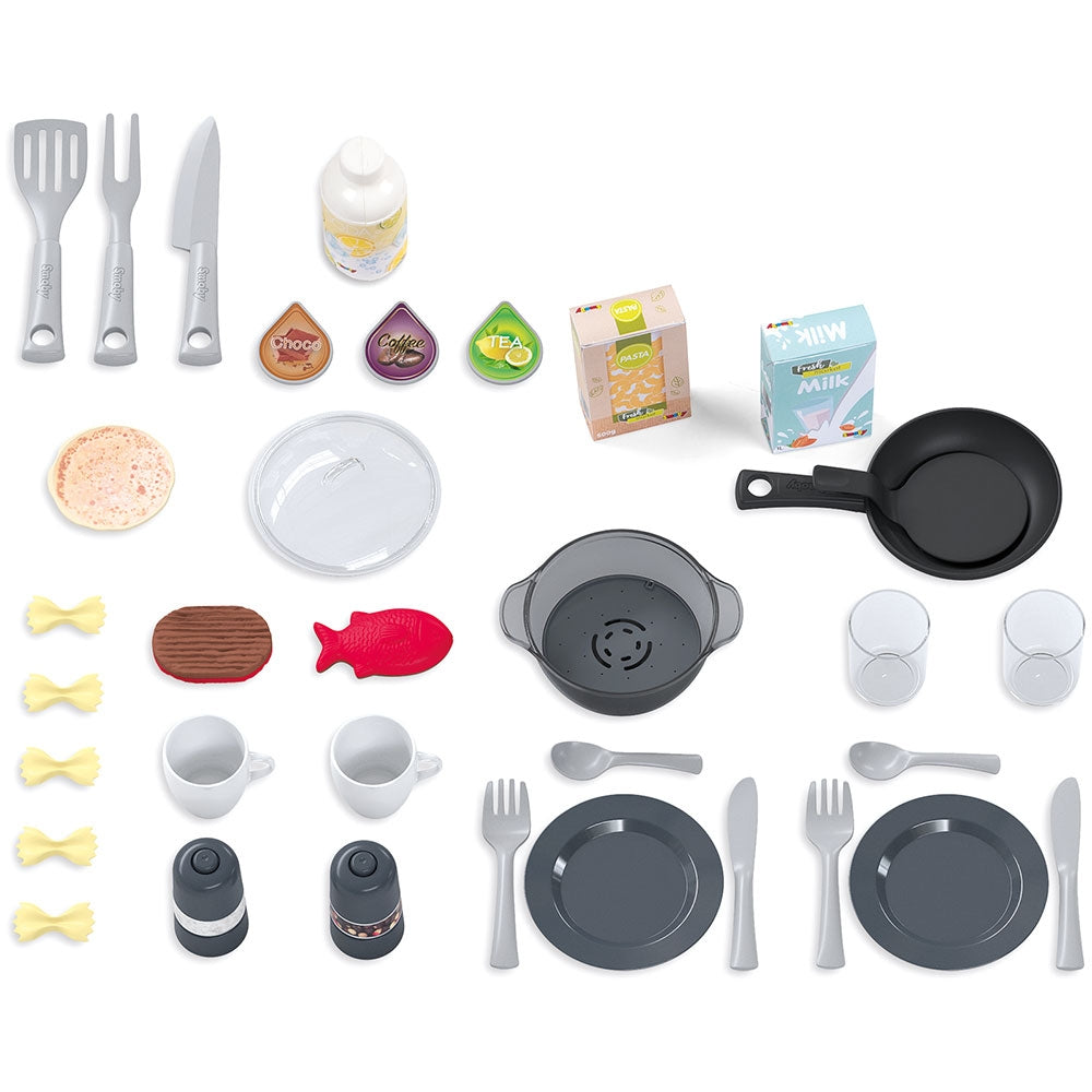 Bucatarie Smoby Tefal Studio XL Bubble albastru cu accesorii - gogobaby.ro