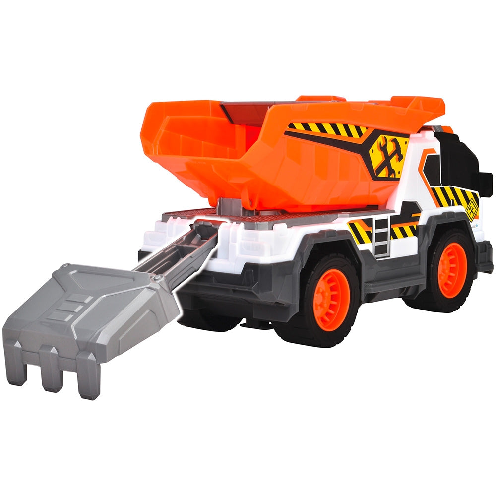 Camion de constructie Dickie Toys Dump Truck 30 cm cu lumini si sunete - gogobaby.ro
