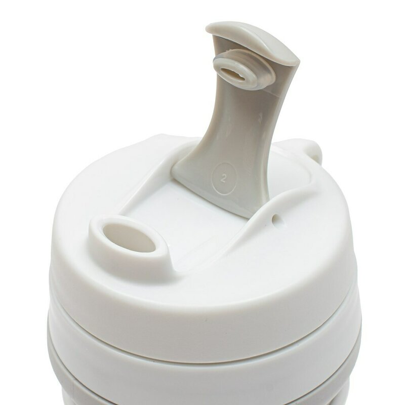 Canuta pliabila, New Baby, Poate fi agatata la carucior, rucsac sau geanta, Perfecta pentru calatorii, Din silicon, Fara BPA, Capacitate 350 ml, Grey - gogobaby.ro