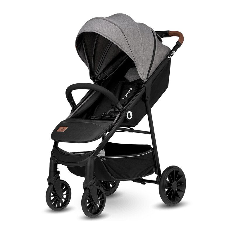 Carucior sport, Lionelo, Zoey, De la nastere, Cu accesorii, Cadru din aluminiu, 0- 15 kg, Conform cu standardul european de securitate EN1888-1, Gri