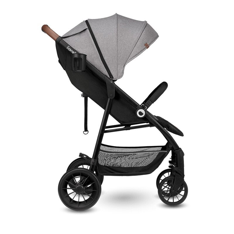 Carucior sport, Lionelo, Zoey, De la nastere, Cu accesorii, Cadru din aluminiu, 0- 15 kg, Conform cu standardul european de securitate EN1888-1, Gri