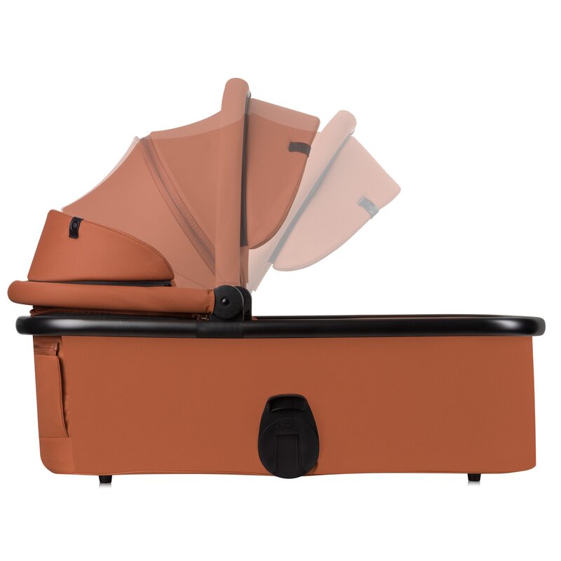 Carucior 2 in 1, Lionelo, Layla, Pana la 22 kg, Cadru aluminiu, Cu landou intarit si salteluta din spuma AirDots, Reversibil, Cu ventilatie 3D, Cu accesorii, EN1888-1, EN1888-2, EN1466, Maro - gogobaby.ro