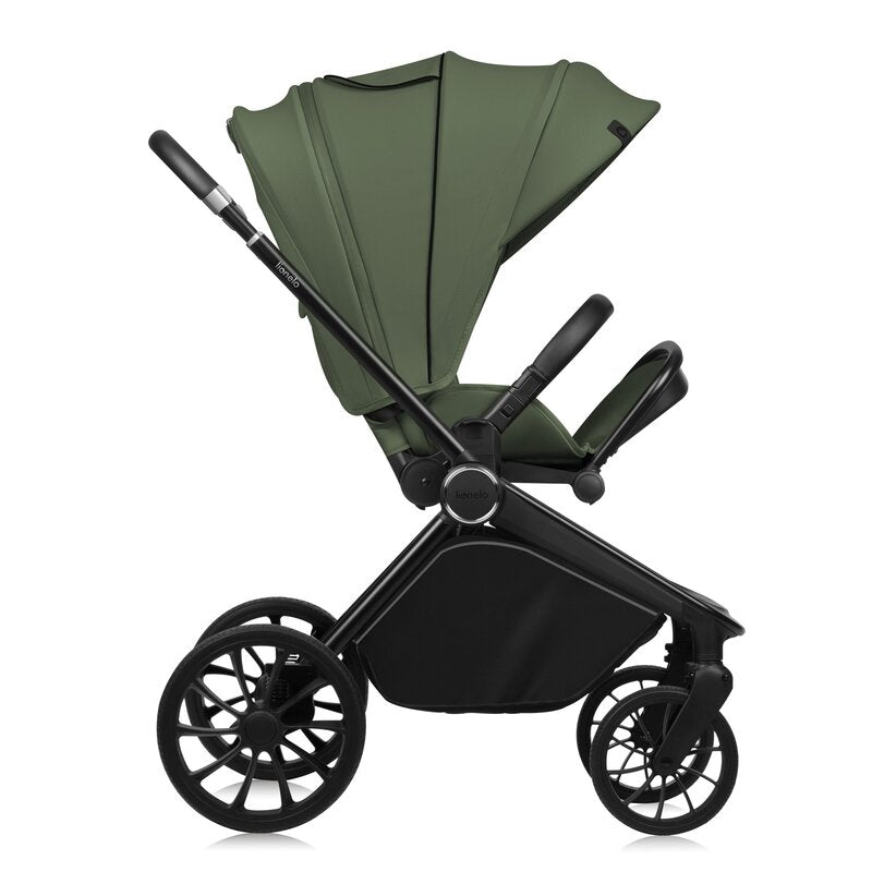 Carucior 2 in 1, Lionelo, Mika Plus, Cadru din aluminiu, Cu landou intarit si salteluta moale, Reversibil, Cu sistem de ventilatie 3D, Cu accesorii, Pana la 22 kg, Conform cu EN1888-1 EN1888-2, EN1466, Verde - gogobaby.ro