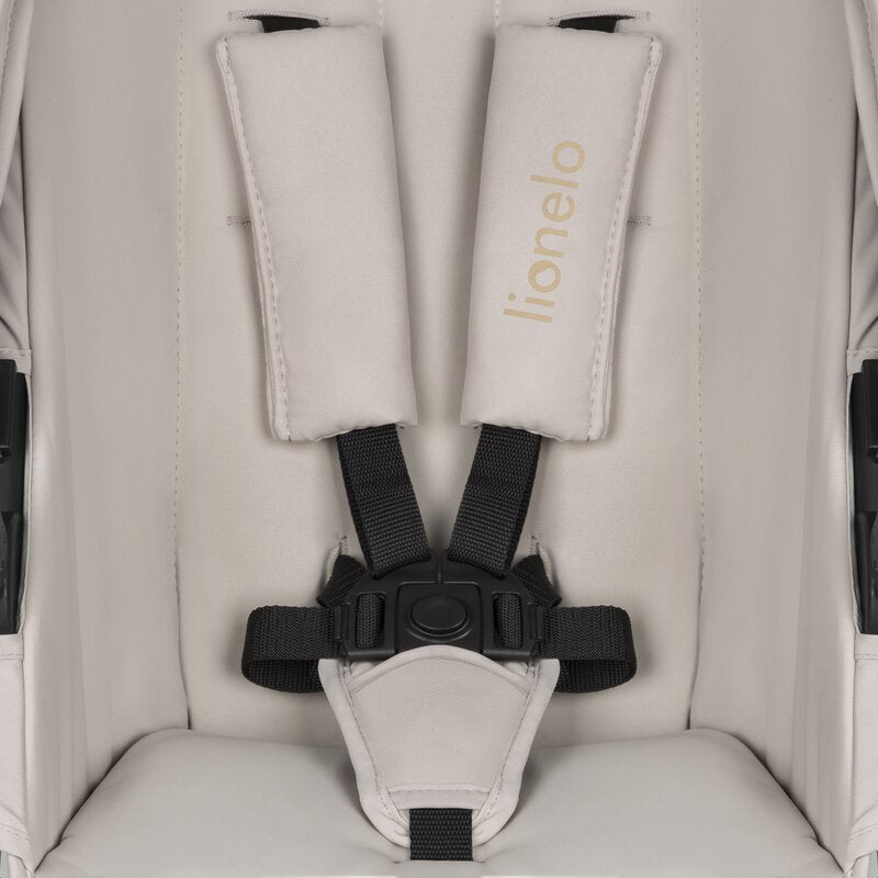 Carucior 3 in 1, Lionelo, Amber Plus, Cadru aluminiu, Cu landou intarit si salteluta moale, Cu scoica auto testata ADAC, Reversibil, Maner ajustabil, Cu accesorii, Cu ventilatie panoramica 3D, Pana la 22 kg, EN1888-1, EN1888-2, EN1466, ECE R129, Bej - gogobaby.ro