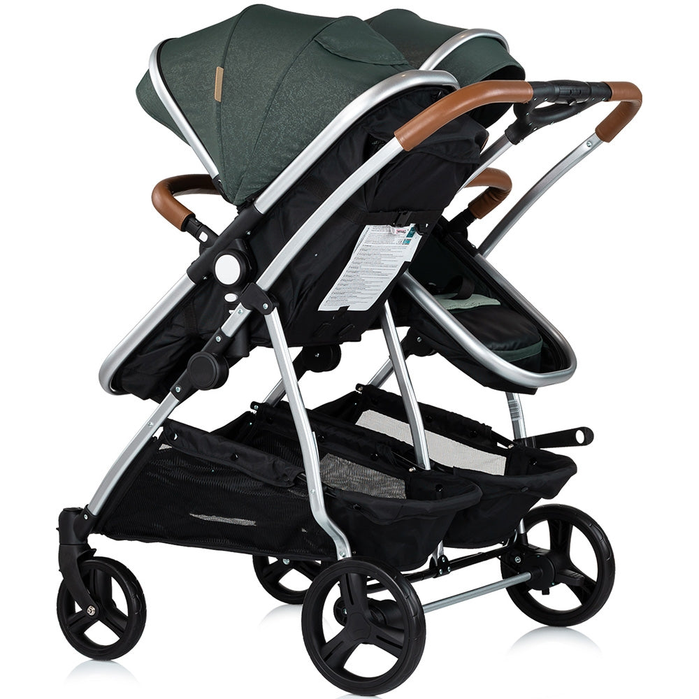 Carucior gemeni Chipolino Duo Smart 2 in 1 basil - gogobaby.ro