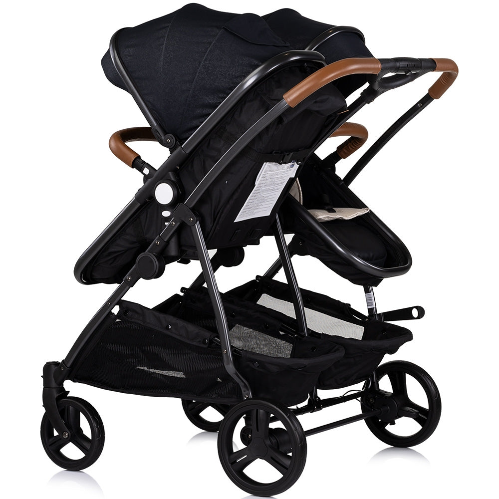Carucior gemeni Chipolino Duo Smart 2 in 1 blackberry - gogobaby.ro