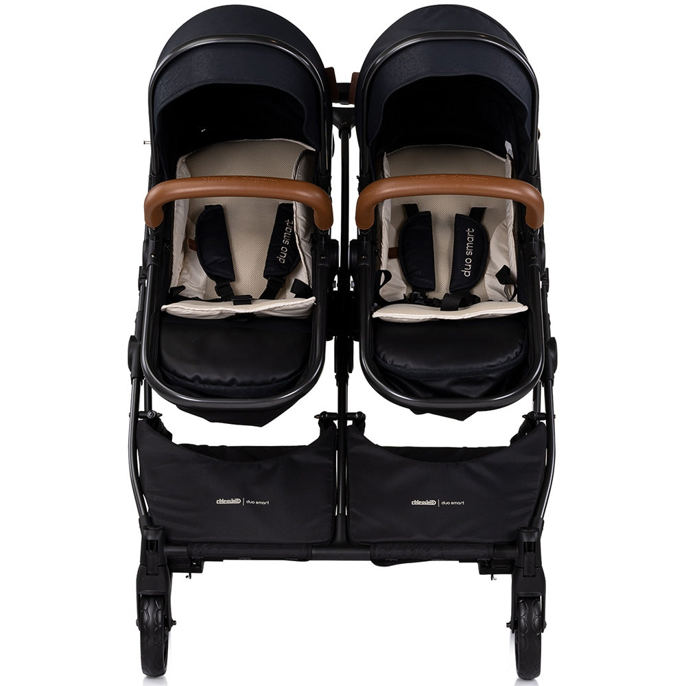 Carucior gemeni Chipolino Duo Smart 2 in 1 blackberry - gogobaby.ro