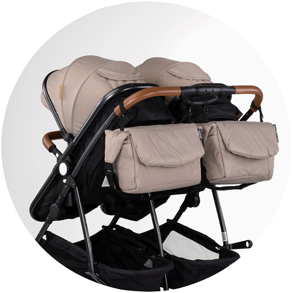 Carucior gemeni Chipolino Duo Smart 2 in 1 tiramisu - gogobaby.ro