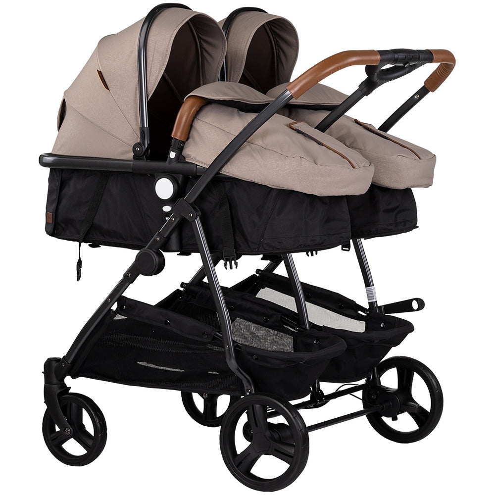 Carucior gemeni Chipolino Duo Smart 2 in 1 tiramisu - gogobaby.ro