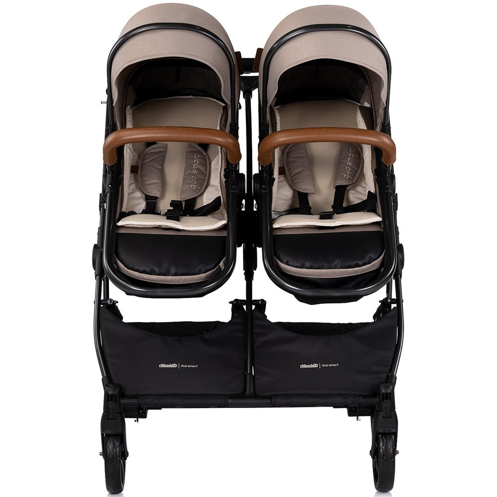 Carucior gemeni Chipolino Duo Smart 2 in 1 tiramisu - gogobaby.ro