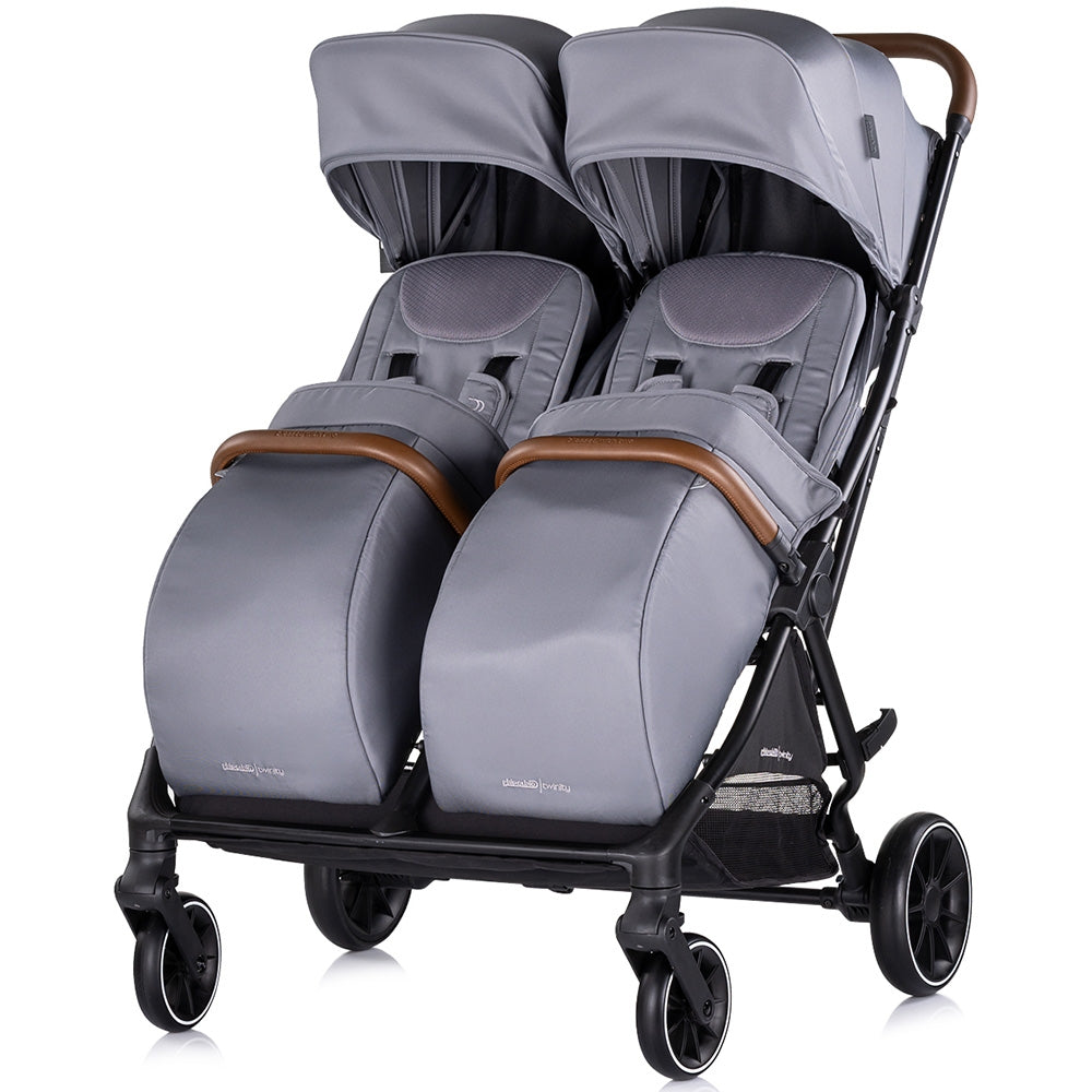 Carucior gemeni Chipolino Twinity cloud - gogobaby.ro